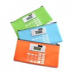 PU Stationery Pouch With Calculator